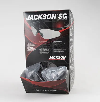 Jackson SG Safety Glasses- Amber Lens - Black Frame - Hardcoat Anti-Scracth - Low Light