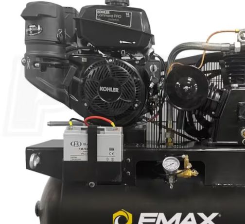 EMAX 14-HP 30-Gallon Two-Stage Truck Mount Air Compressor w/ Electric Start Kohler Engine