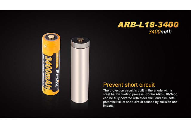 3400mAh Rechargeable 18650 Battery
