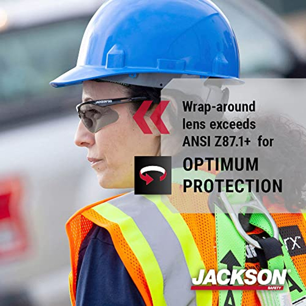 Jackson SG Safety Glasses - Smoke Mirror Lens - Black Frame - Hardcoat Anti-Scratch