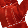 Premium red Side split Cowhide 14” Stick welding glove, Size L