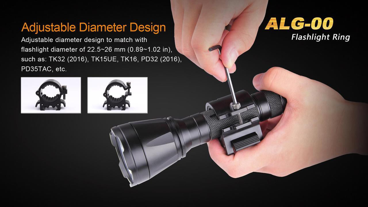 Fenix ALG-00 Flashlight Quick-Release Tactical Ring Mount