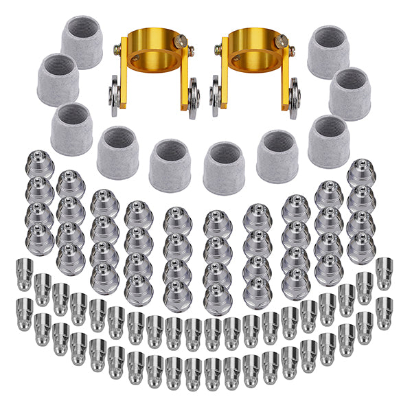 92 PCS - 80 AMP Non Touch Pilot Arc Plasma Cutter Consumable Set