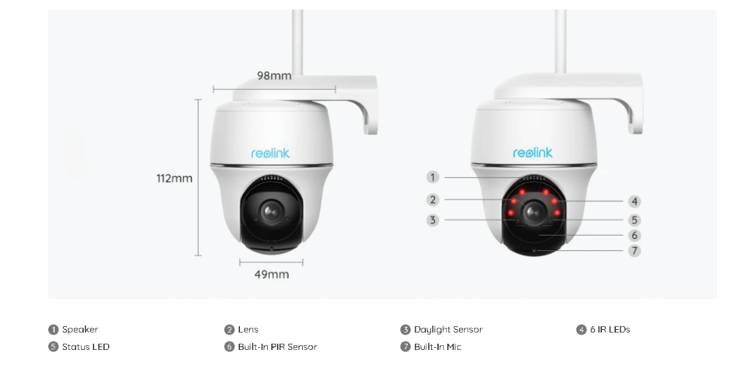 Smart 2K 4MP Pan & Tilt Wire-Free Camera