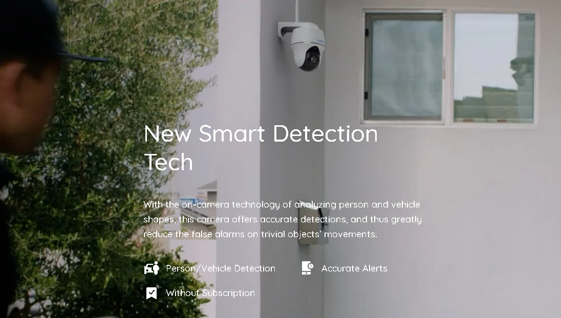 Smart 2K 4MP Pan & Tilt Wire-Free Camera
