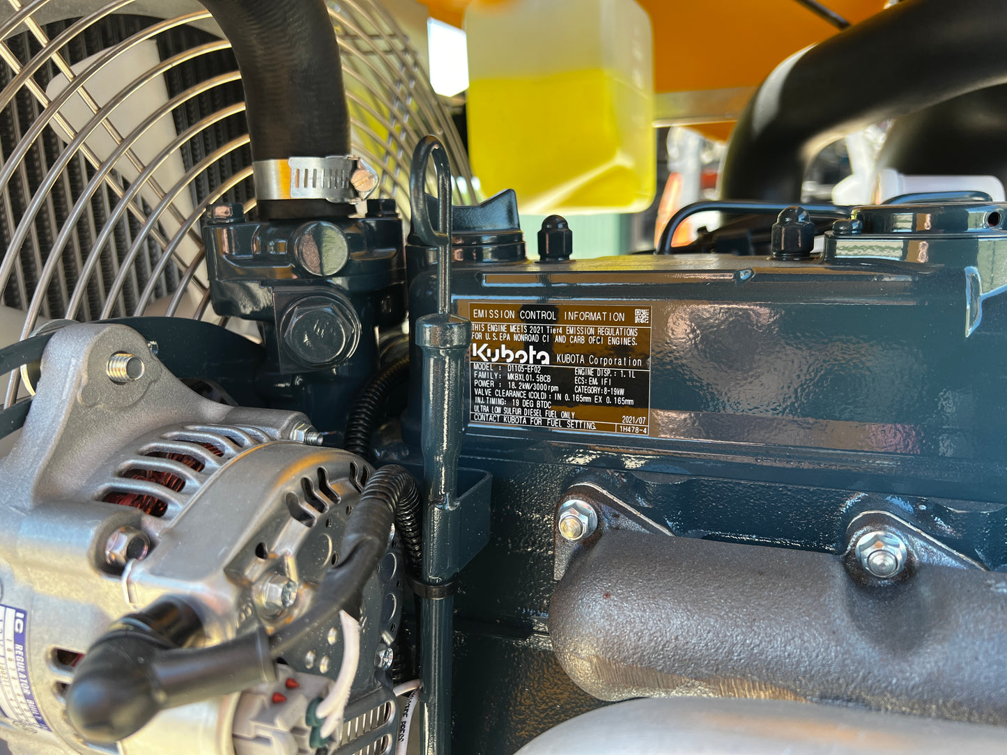 Trailer mounted Kubota Diesel Driven 90 CFM Rotary Screw Air Compressor