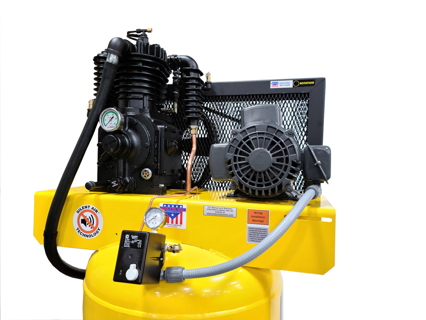 Emax E Series - 5 HP Air Compressor, 2 Stage, 1 Phase, 80 Gallon