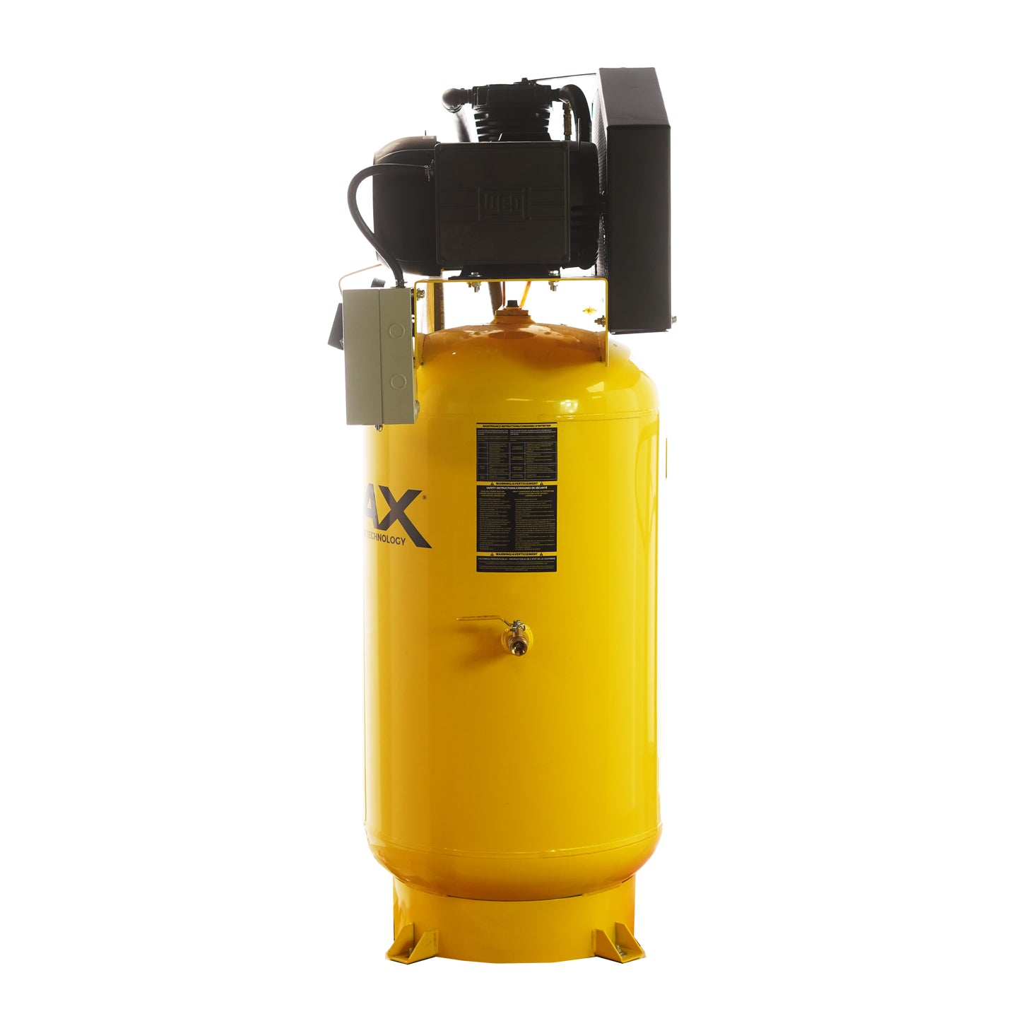 80 Gal. 7.5 HP 3-Cylinder 1-Phase 175 PSI Silent Air Electric Air Compressor with Isolator Pads and Auto Drain
