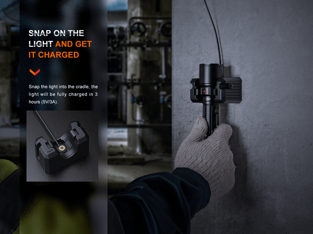 Fenix WF26R Cradle Charging Duty Flashlight