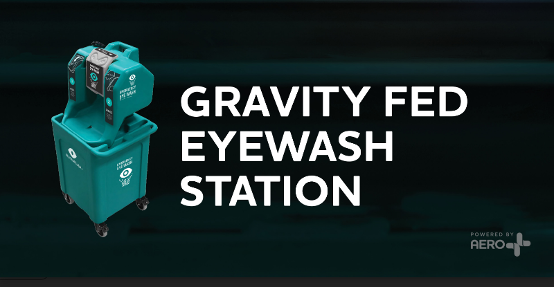 NeutraFlush Gravity Fed Eyewash Station 16 Gal. w/ Drain cart