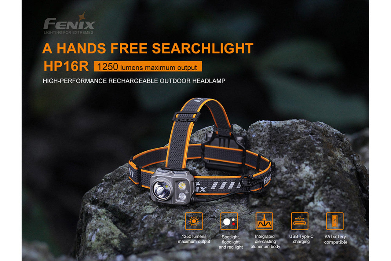Fenix HP16R Rechargeable Headlamp 1250 Lumens