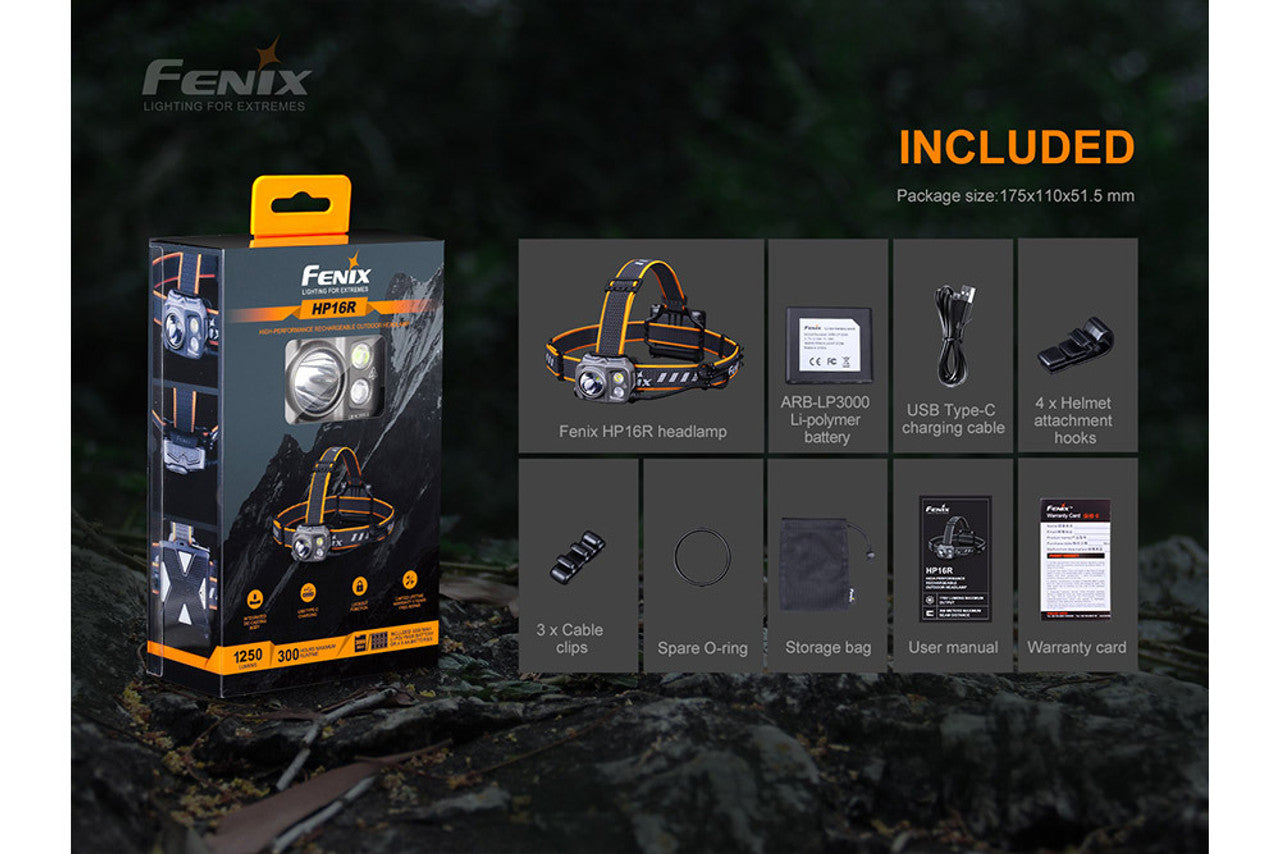 Fenix HP16R Rechargeable Headlamp 1250 Lumens
