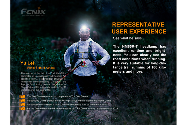 Fenix HM65R-T Rechargeable Trail Running Headlamp 1500 Lumens
