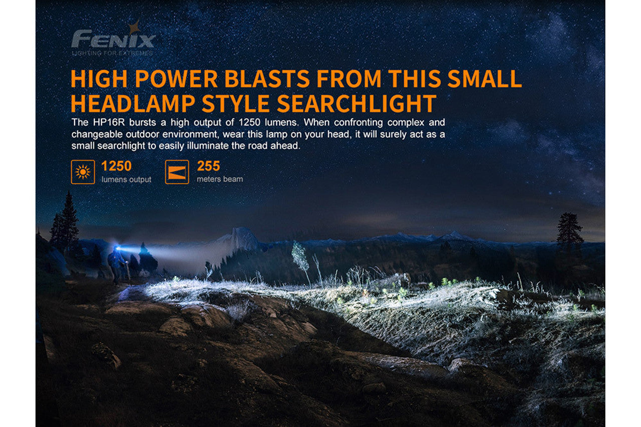 Fenix HP16R Rechargeable Headlamp 1250 Lumens