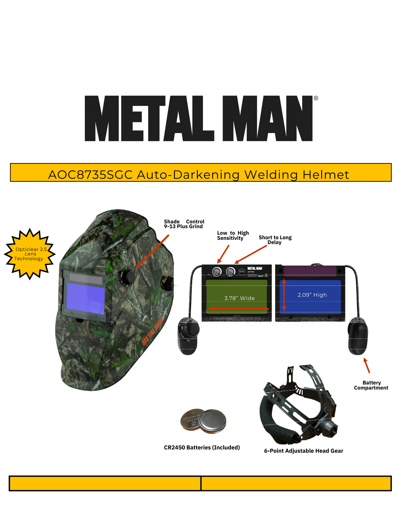 Metal Man AOC8735SGC “Camouflage” Helmet
