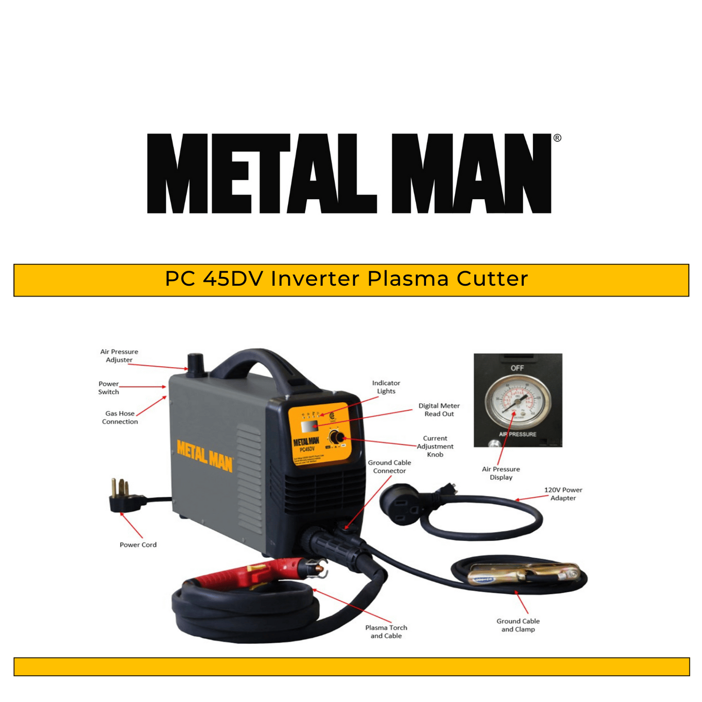 METAL MAN 45A Inverter Dual Voltage Plasma Cutter