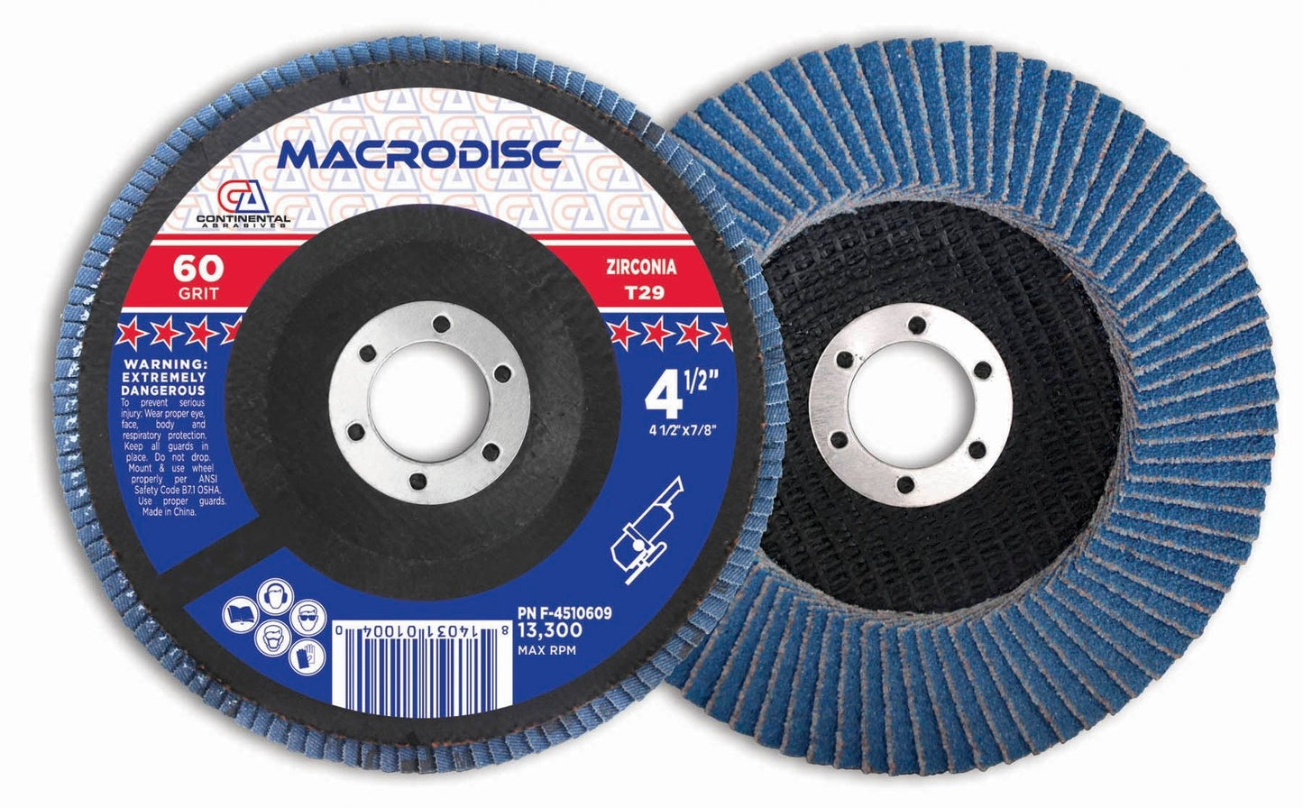 4 1/2" T29 Zirconia Standard Flap Disc For Metal Grinding