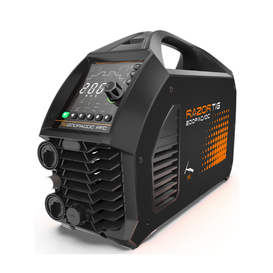 Razor Tig 200 Amp Dual Voltage Digital Ac/Dc Pulse Tig Inverter C/W Tig Torch & Regulator