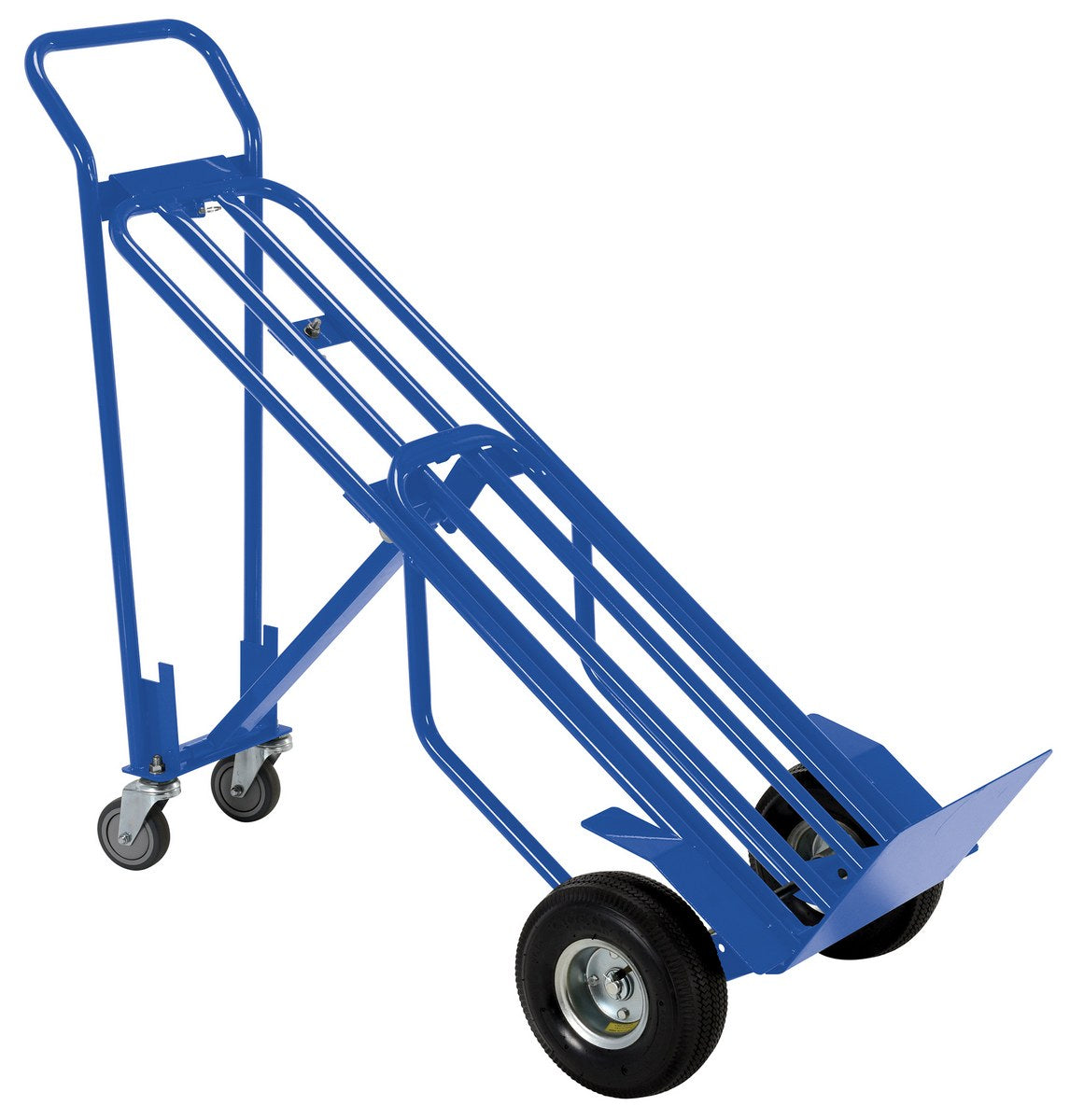 Steel Four Wheel Hand Truck 600 Lb. Capacity Blue