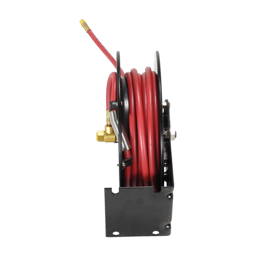 Steel Spring Driven Hose Reel 20 Ft. 1/4 In. Diameter Black