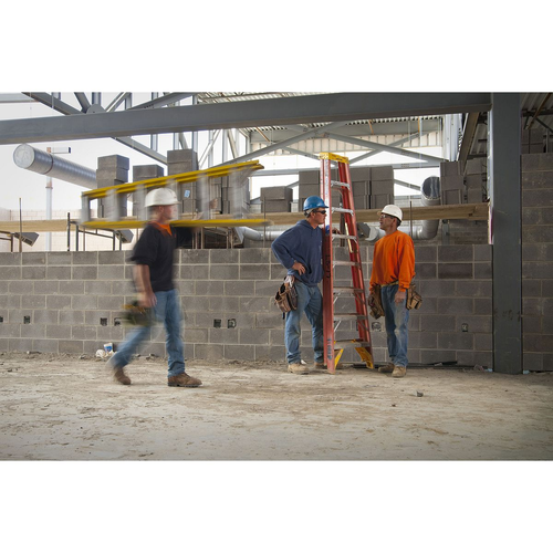 Fiberglass Step Ladder 8 Step 300 Lb. Capacity Orange