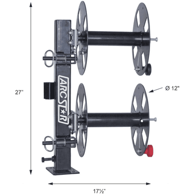 Revolution 12" Double Cable Reels with Swivel Base
