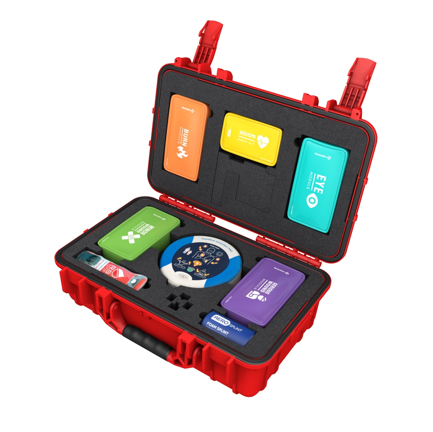 Modulator Trauma Kit with Heartsine 450P & Bleed Control – XL Rugged Hard Case