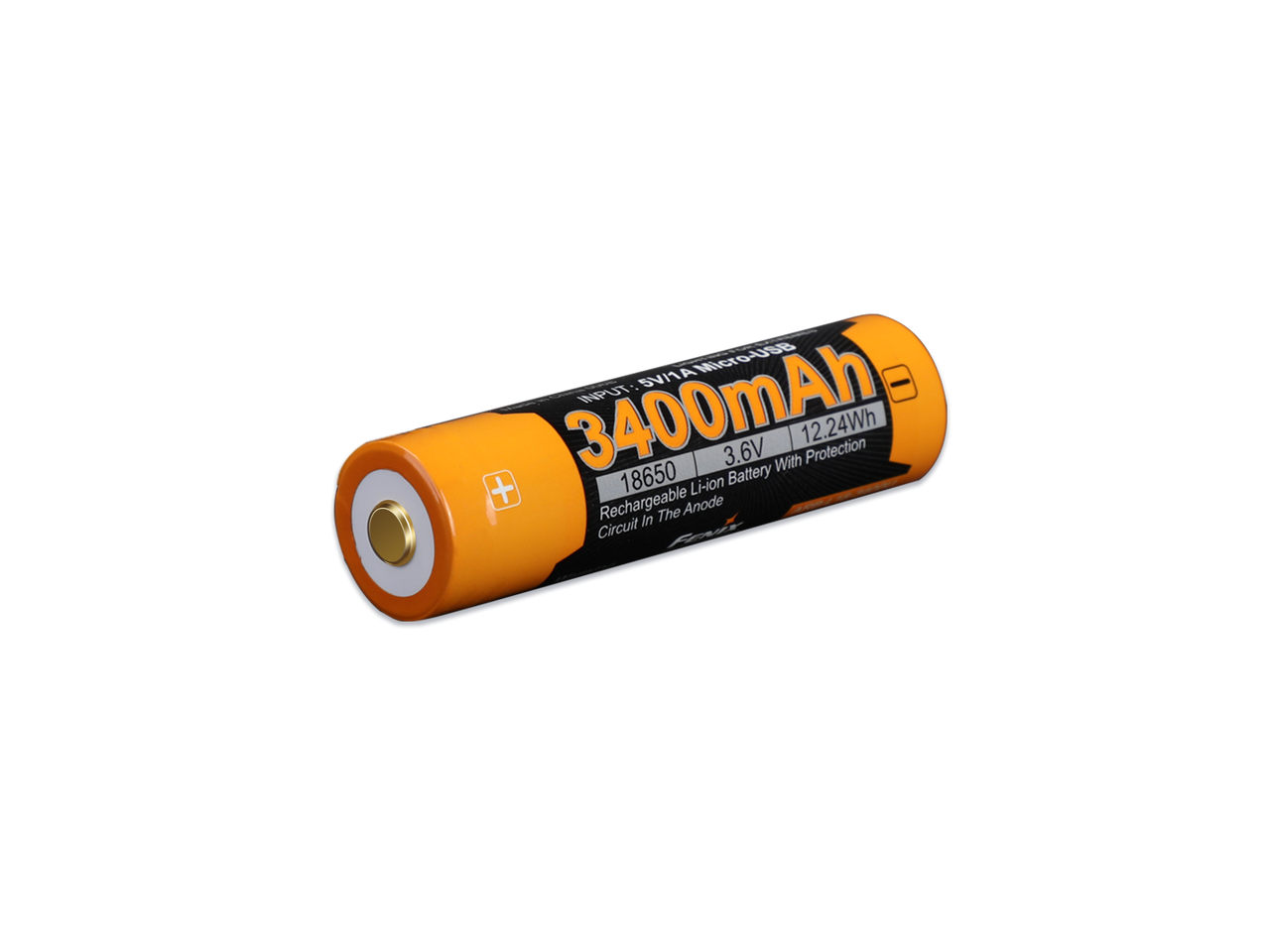 3400mAh Rechargeable 18650 Battery With Micro-Usb port