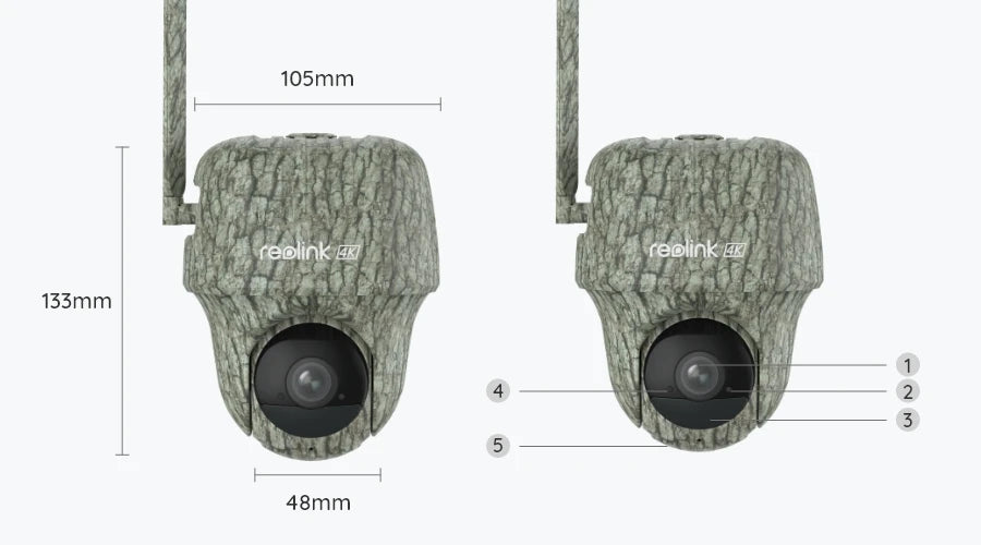 Reolink 4K 4G LTE Wildlife Camera with 360° All-Around View - Go Ranger PT