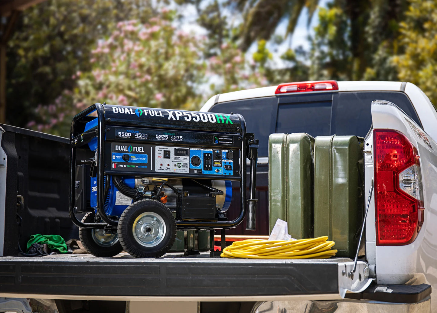 5,500 Watt Dual Fuel Portable HX Generator w/ CO Alert