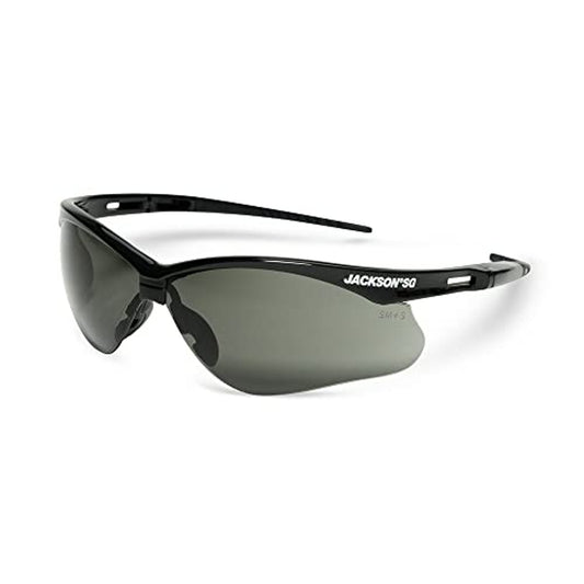 Jackson SG Safety Glasses - Smoke Mirror Lens - Black Frame - Hardcoat Anti-Scratch