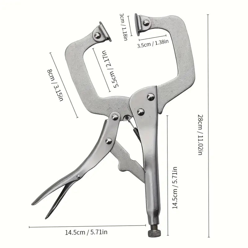 Pliers Locking C Clamp 11 Inch w/ Swivel Pads