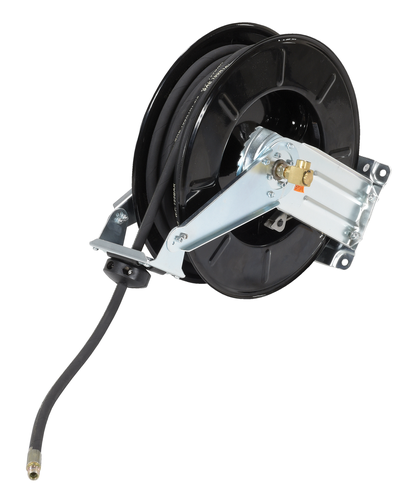 Steel Spring Driven Hose Reel 35 Ft. 1/2 In. Diameter Black