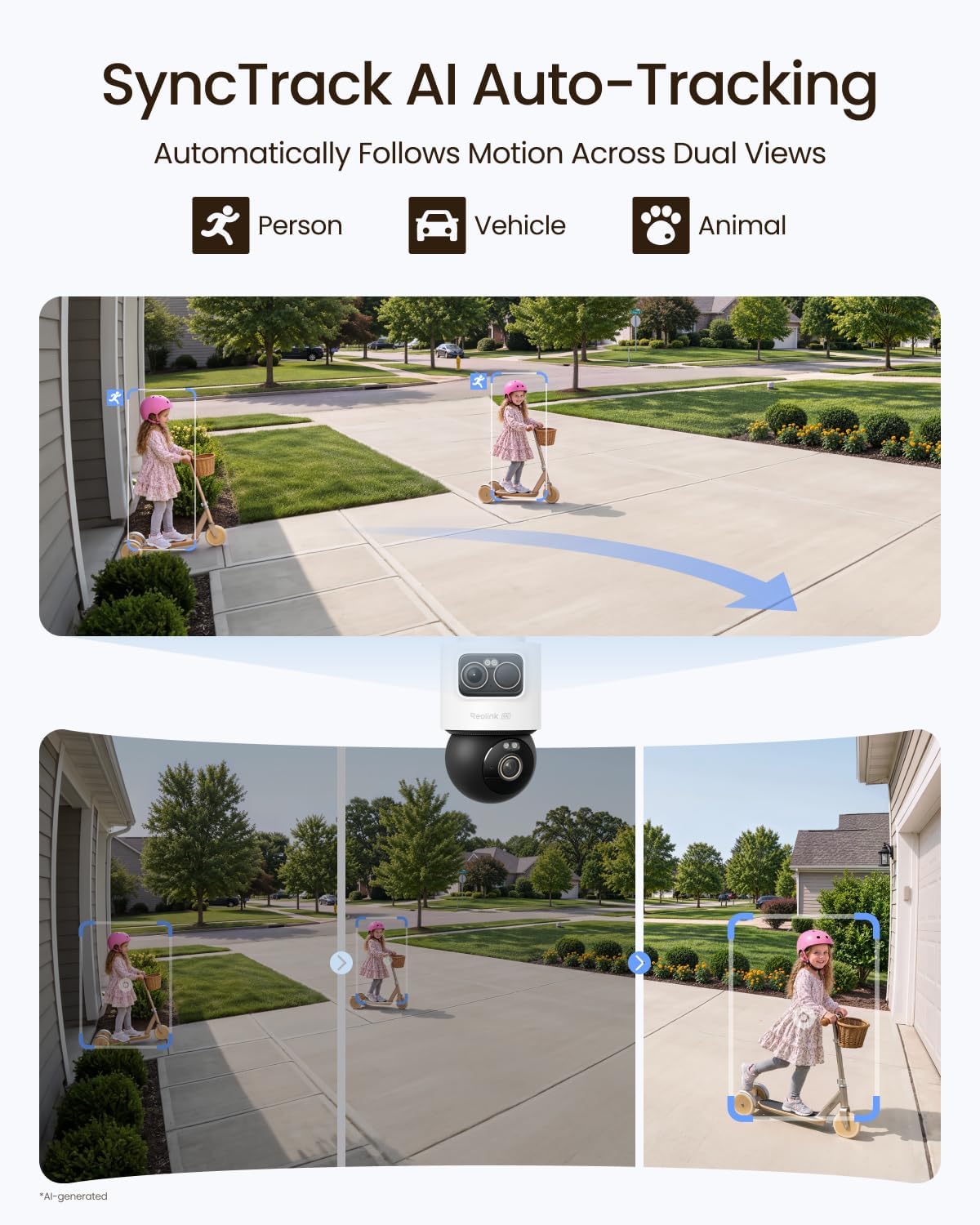 Reolink Wireless 4K+3K Dual Lens Outdoor Security Camera, OMVI 2i Ultra
