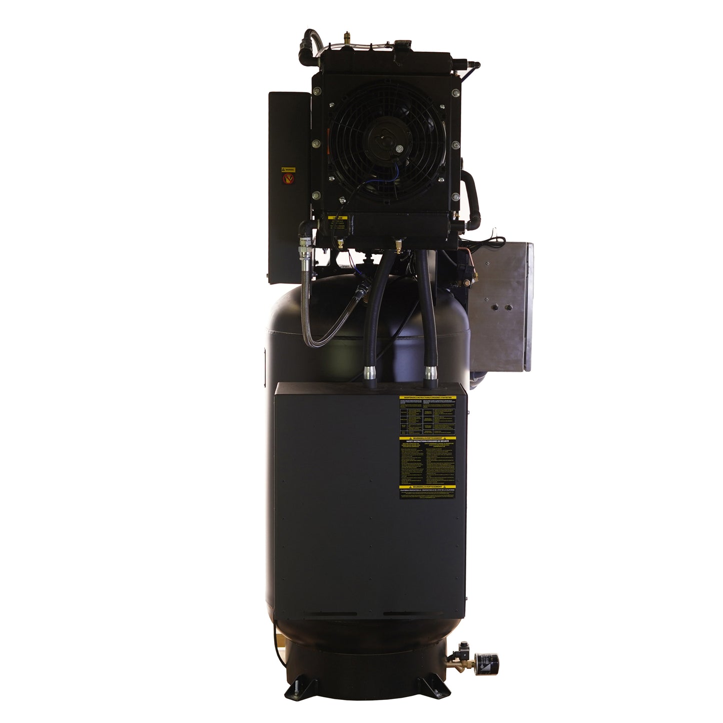 EMAX Hydro SMART AIR® Silent Air Industrial 10HP 38CFM Three Phase 230 Volt 2-Stage 80 Gal. Vertical Stationary Electric Air Compressor