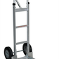 Aluminum P Handle Hand Truck with Hard Rubber Wheels 18-1/2 In. x 18-1/2 In. x 52-1/2 In. 500 Lb. Capacity Silver