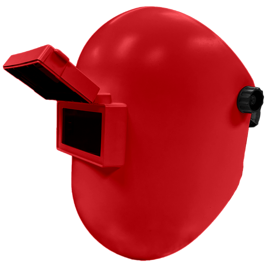 Armour Guard Sugar Scoop Red Pipeliner Fiberglass Welding Helmet With Flip
