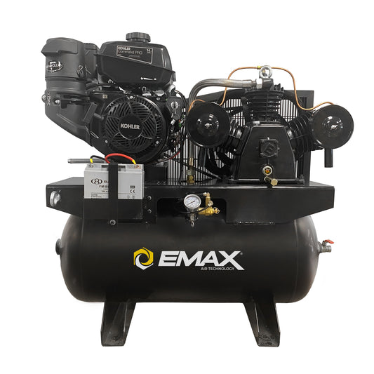 EMAX 14-HP 30-Gallon Two-Stage Truck Mount Air Compressor w/ Electric Start Kohler Engine