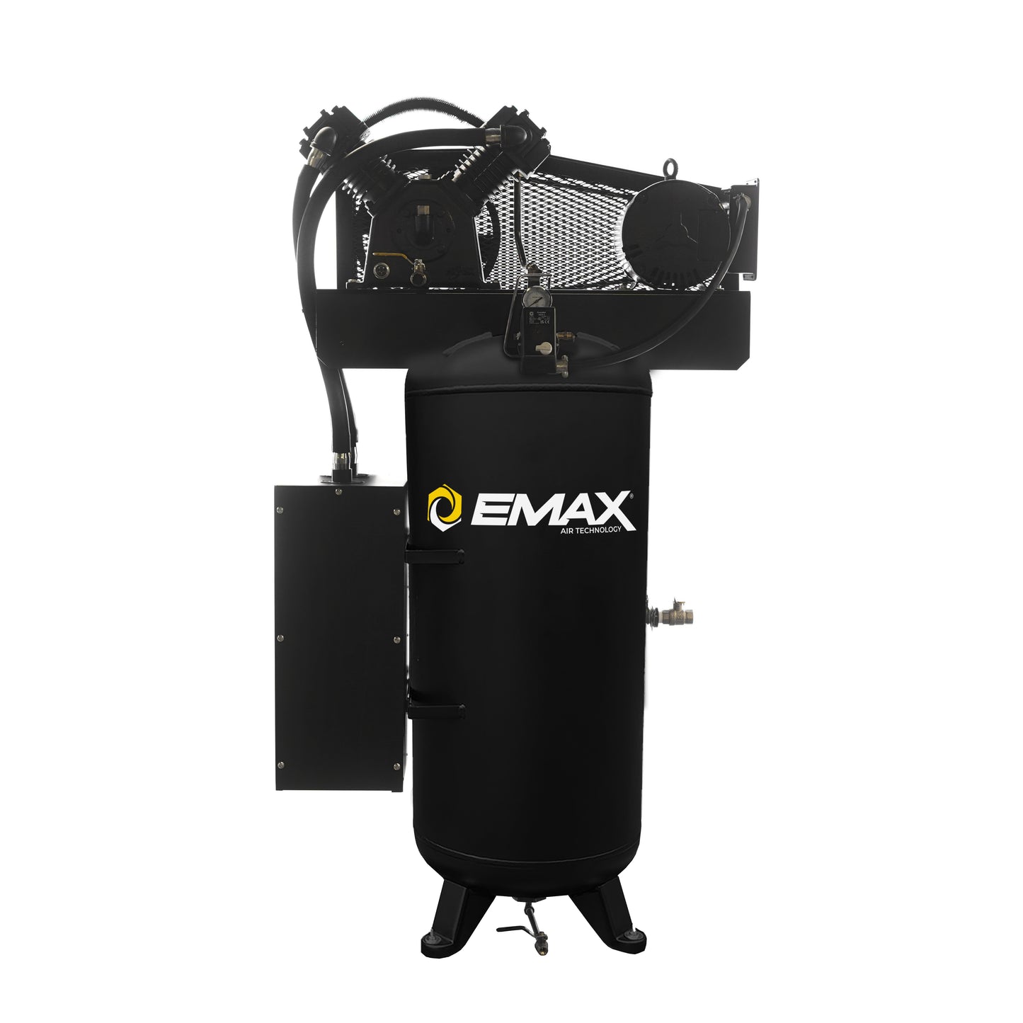 EMAX Silent Air Industrial 5HP 2CYL Single Stage 19CFM 60 Gallon Air Compressor