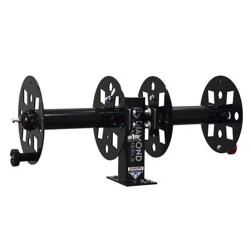 Fixed Base Side x Side 12" Black Cable Reel