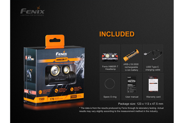 Fenix HM65R-T Rechargeable Trail Running Headlamp 1500 Lumens