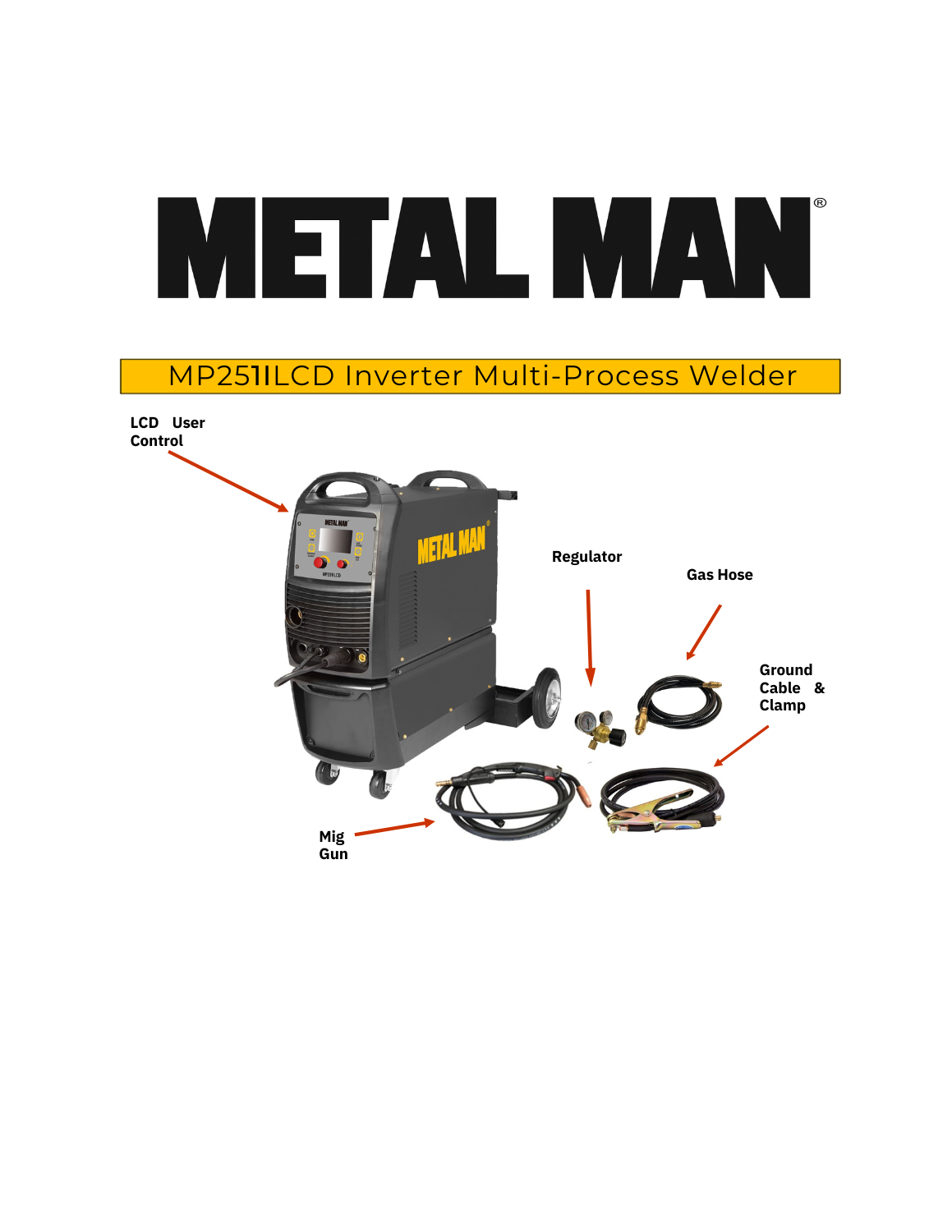 METAL MAN 250A Inverter 230V Multi Process Welder