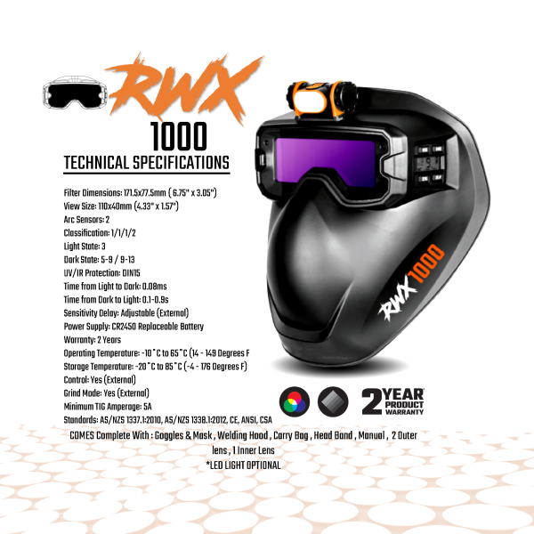 auto welding goggles RWX1000 Automatic Welding Goggles w/mask – Welding Equipment Plus LLC