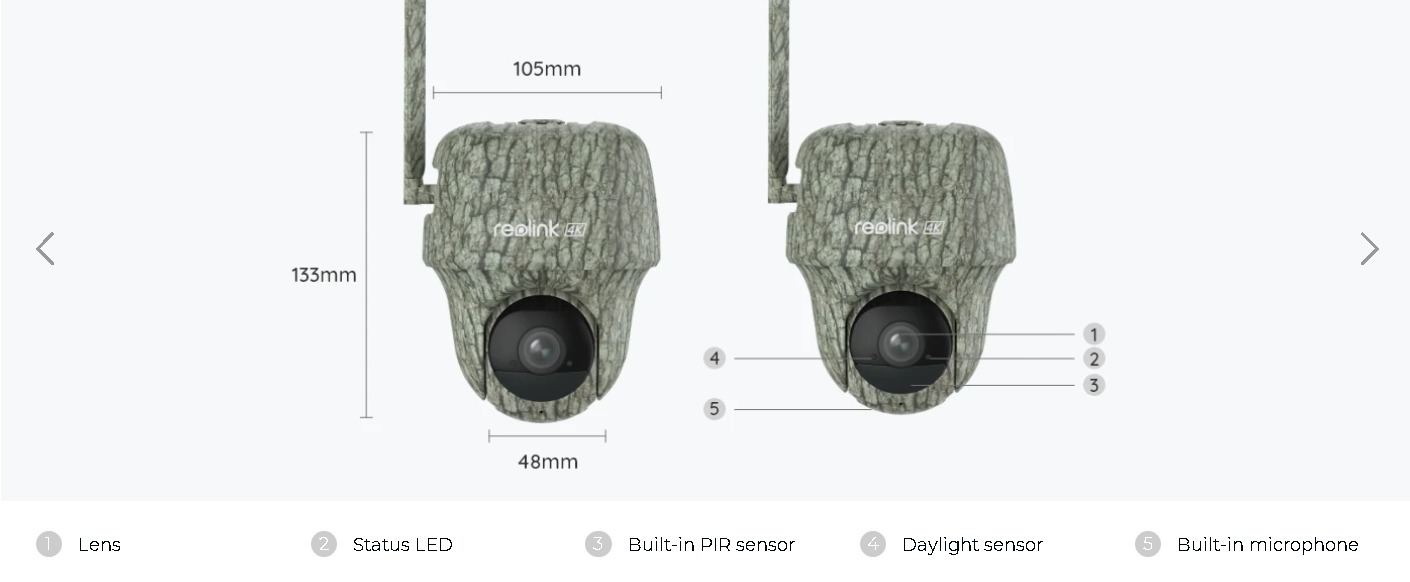 Reolink 4K 4G LTE Wildlife Camera with 360° All-Around View - Go Ranger PT