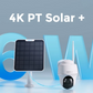 Wireless Security System With 4K PT Standalone Battery/Solar Wi-Fi Cameras