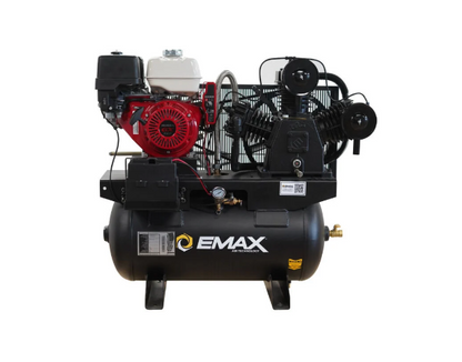 EMAX 26 CFM 30 Gallon Horizontal Air Compressor with 13HP Honda Gas Engine