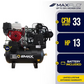 EMAX 26 CFM 30 Gallon Horizontal Air Compressor with 13HP Honda Gas Engine