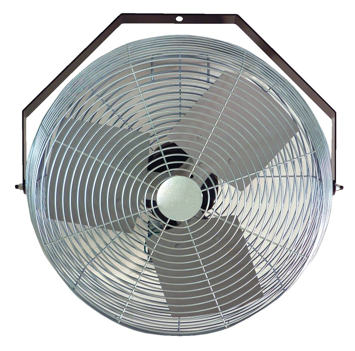 Steel Work Station Wall Mounted Fan 12 In. Blade Diameter Silver