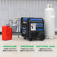 11,000 Watt Portable Tri Fuel Inverter Generator - Quiet, Low THD