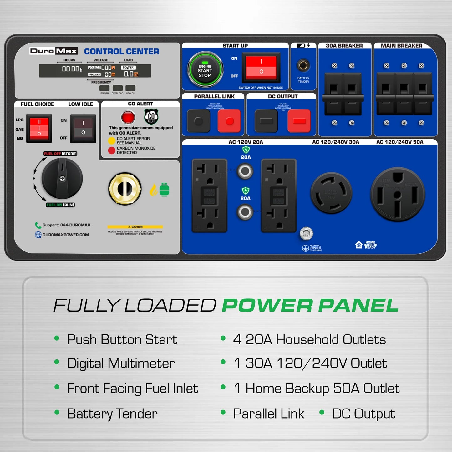 11,000 Watt Portable Tri Fuel Inverter Generator - Quiet, Low THD